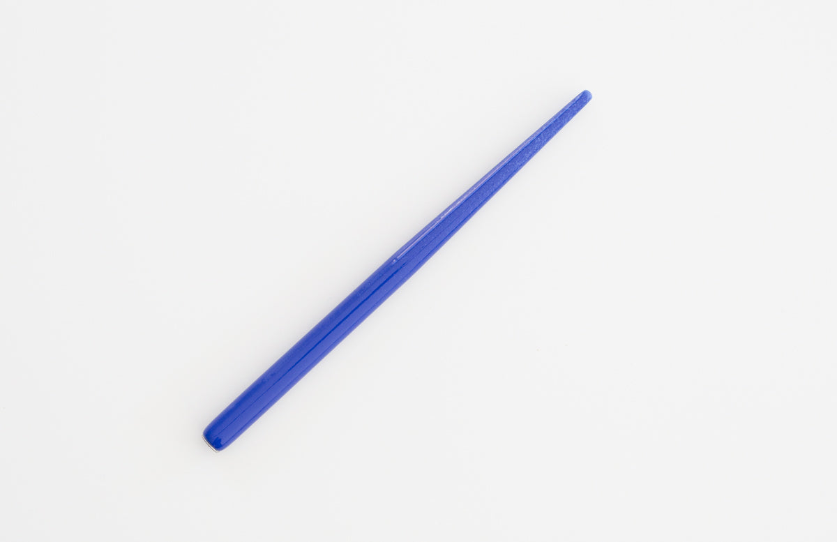 Blauwe penhouder