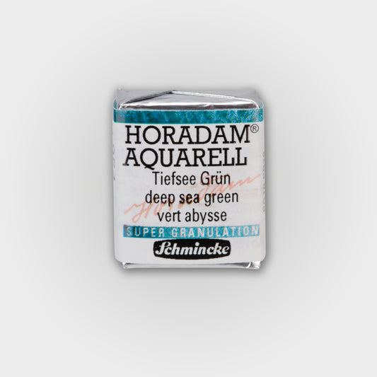 Schmincke Horadam Aquarelverf 954 Deep Sea Green half pan 3