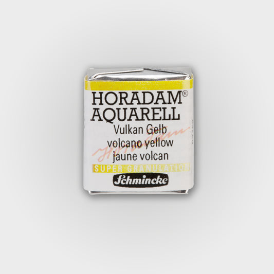 Schmincke Horadam Aquarelverf 911 Volcano Yellow half pan 3