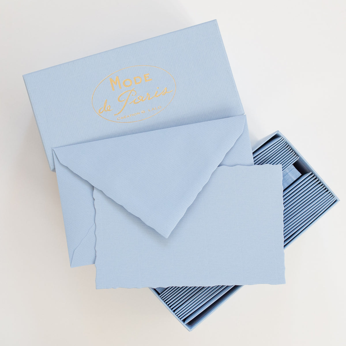 Mode de Paris 30 kaarten + envelop Blauw