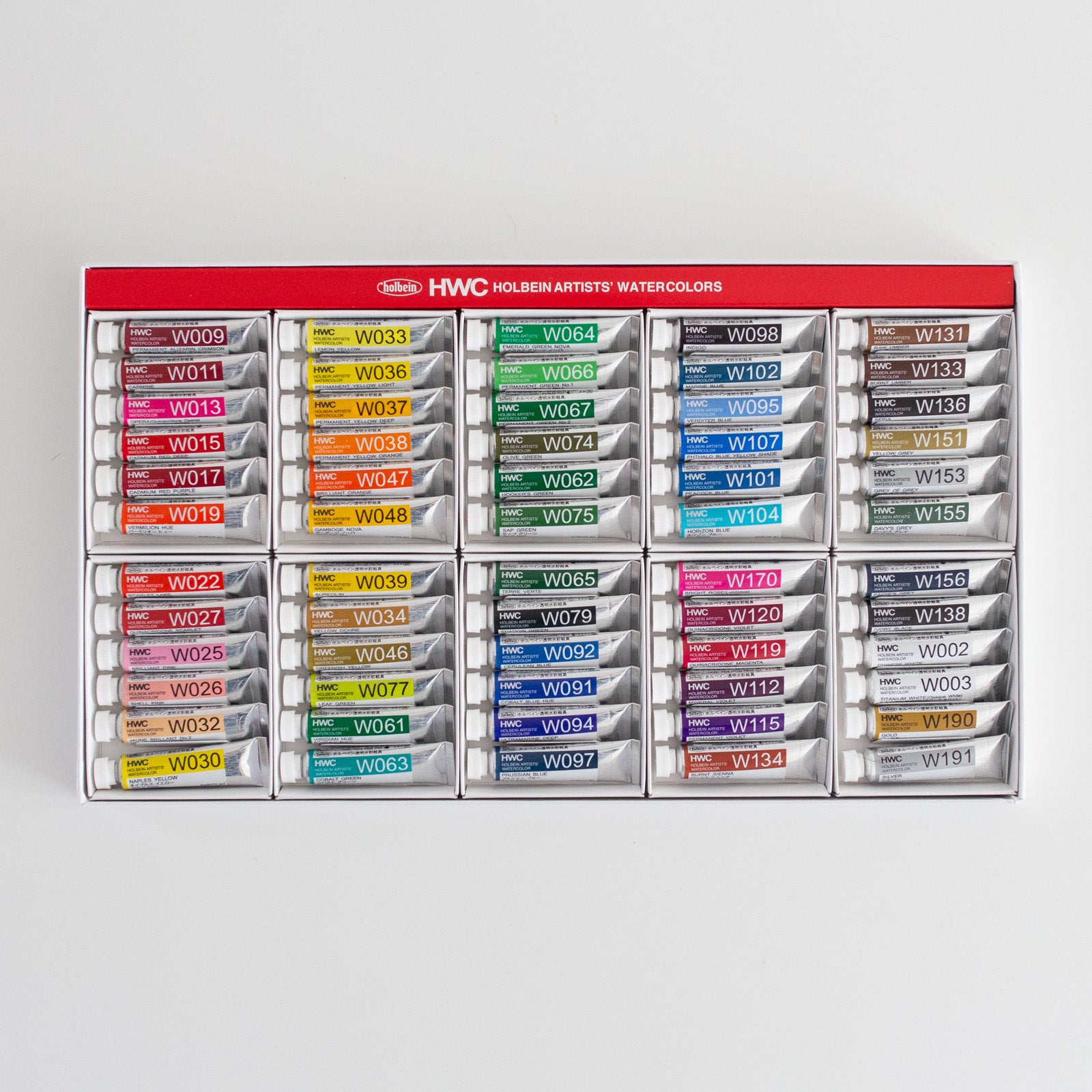 Holbein Artists' Watercolor Set of 30, 5ml Colors