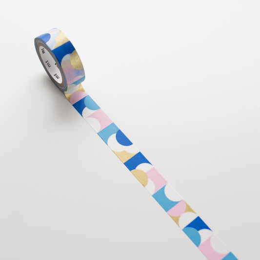 MT Masking Tape Half Circle Pink - Blue