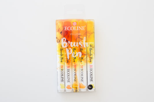 Ecoline brushpen set Yellow