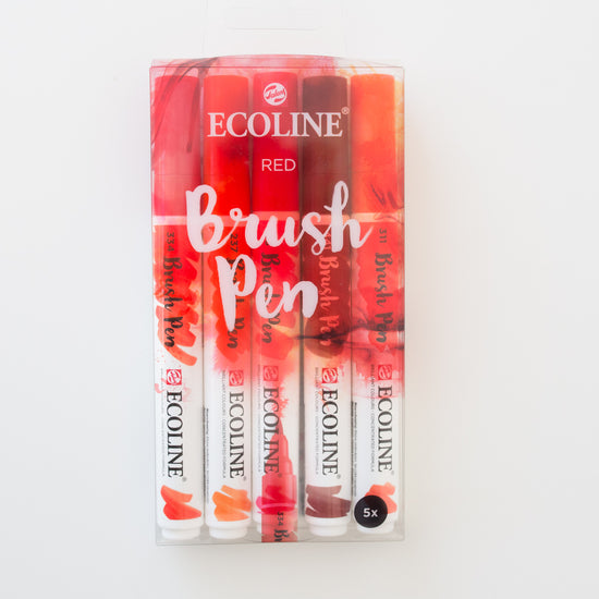 Ecoline brushpen set Red
