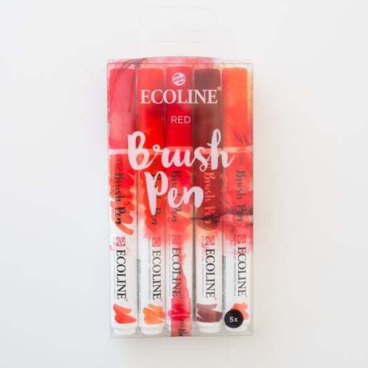 Ecoline brushpen set Red
