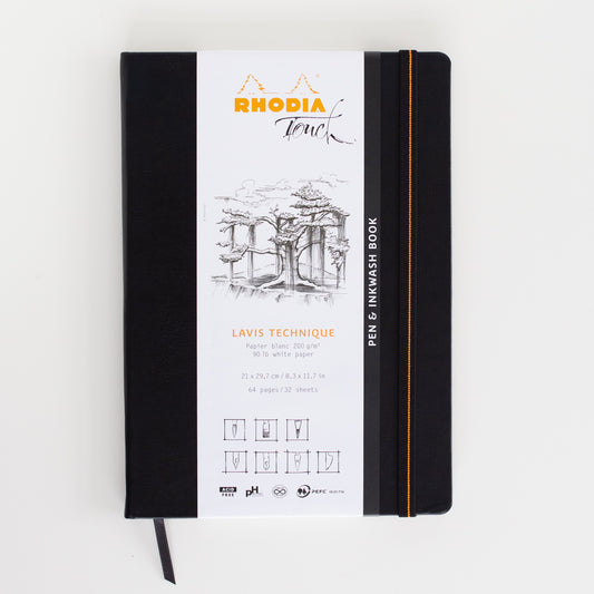 Rhodia Pen&INKwash book A4 200gms