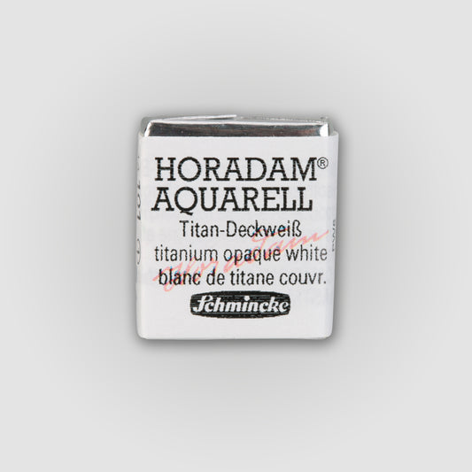 Schmincke Horadam Aquarelverf 101 Titanium Opaque White half pan 1
