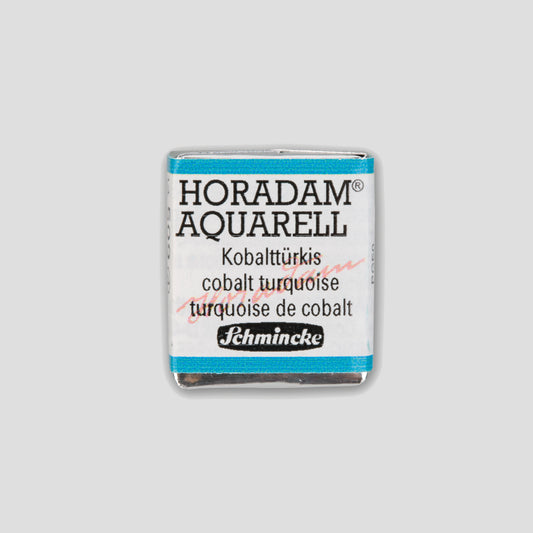 Schmincke Horadam Aquarelverf 509 Cobalt Turquoise half pan 4