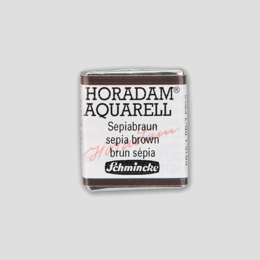 Schmincke Horadam Aquarelverf 663 Sepia Brown half pan 1