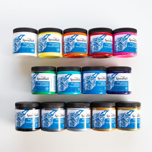 Speedball Water-Soluble Block Ink 8oz (237ml) Black