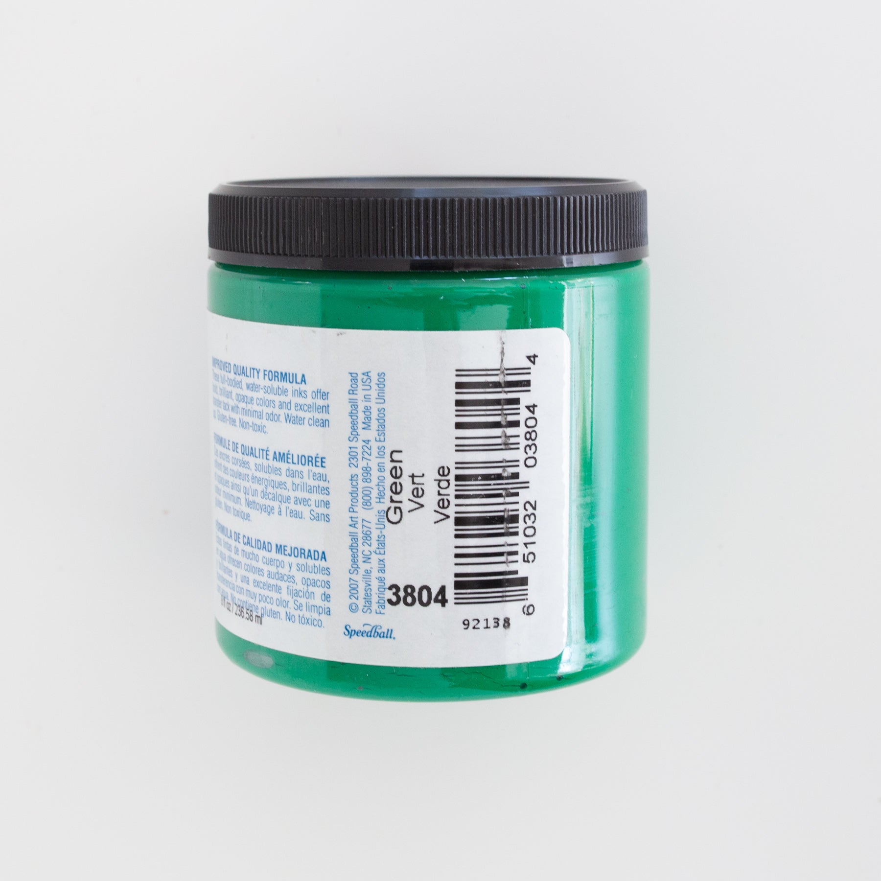 Speedball Water-Soluble Block Ink 8oz (237ml) Green