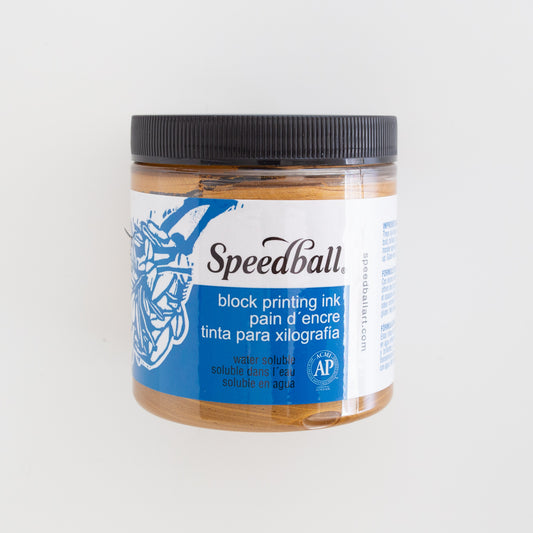 Speedball Water-Soluble Block Ink 8oz (237ml) Copper