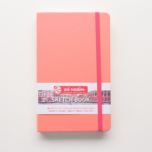 Talens Schetsboek Coral Red 13x21 140g