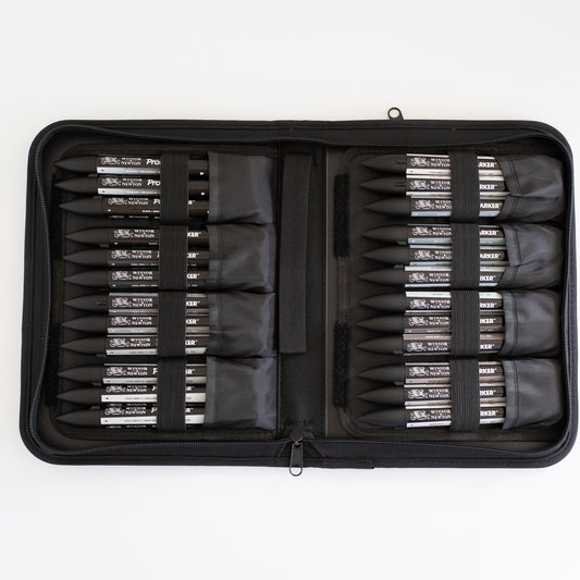 Winsor & Newton Promarker Set 24+1 Black & Greys