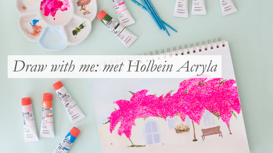 HOLBEIN ACRYLA // Paint with me, zo gebruik ik Holbein Acryla Goauche