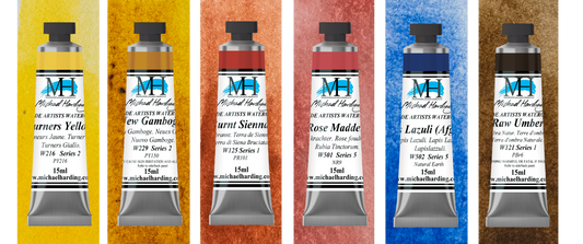 Michael Harding Artist Watercolour 15ml Set 6 Antique 18th Century Masters