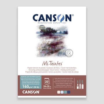 Canson Mi-Teintes Blue tones 24x32cm 20 vel
