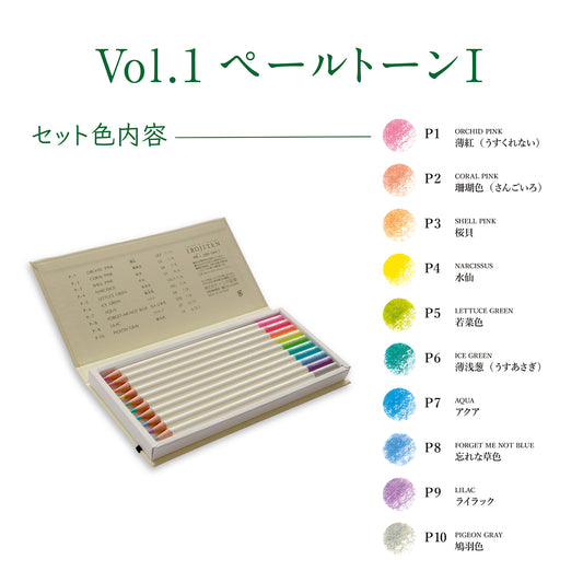 Tombow Irojiten set volume 1: Pale tone l10 colors