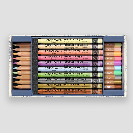 Caran 'd Ache XMAS 2026 Mixed Media set 20 Toile de Jouy