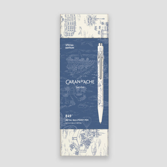 Caran 'd Ache XMAS 2026 849 Ballpoint pen White Toile de Jouy