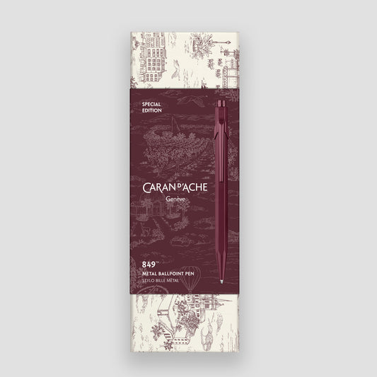 Caran 'd Ache XMAS 2026 849 Ballpoint pen Burgundy Toile de Jouy