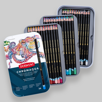 Derwent Chromaqua Pencil Tin of 36 Pencils