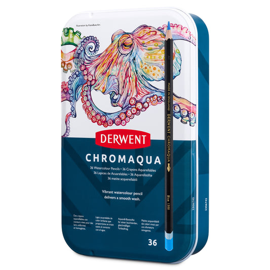 Derwent Chromaqua Pencil Tin of 36 Pencils