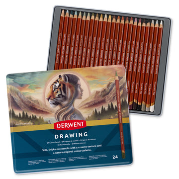 Derwent Drawing Pencil Tin of 24 Pencils