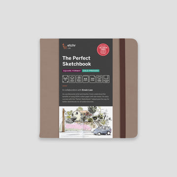 Etchr The Perfect Sketchbook 5" Square Cold Pressed 300g Deckled Edition