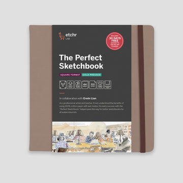 Etchr The Perfect Sketchbook 7" Square Cold Pressed 300g Deckled Edition