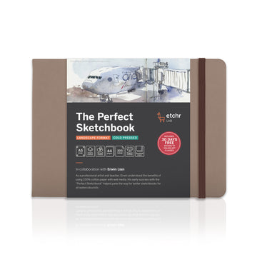 Etchr The Perfect Sketchbook Deckled Edition A5 Landscape Cold Pressed