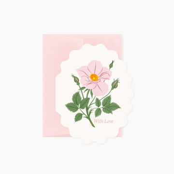 With love, wild rose card by Botanica Paper co.