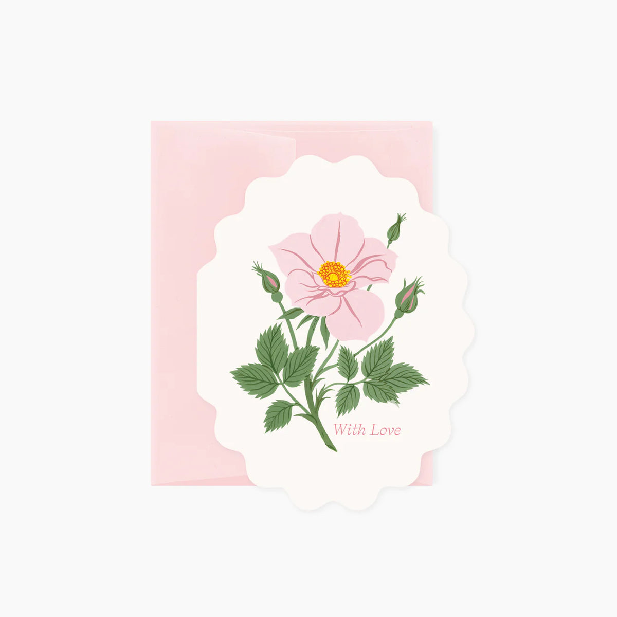 With love, wild rose card by Botanica Paper co.