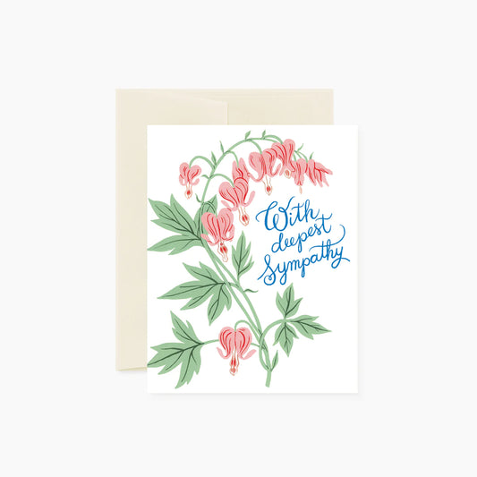 With Deepest sympathy card by Botanica Paper co.