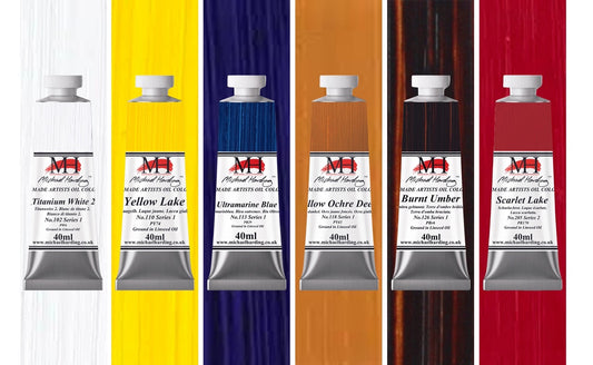 Michael Harding Oil paint 40ml Set 6 Introductory