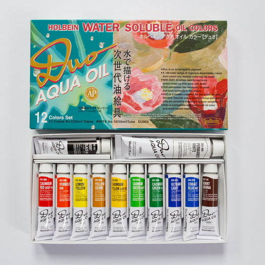 Holbein DUO Watersoluable Oil Color 12 Colors Set