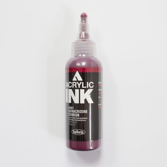 Holbein Acrylic Ink AI801 Quina. Crimson D 100ml