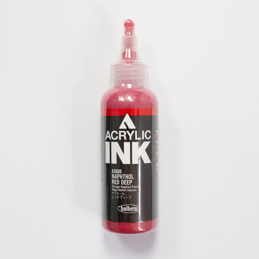 Holbein Acrylic Ink AI808 Naphthol Red Deep B 100ml