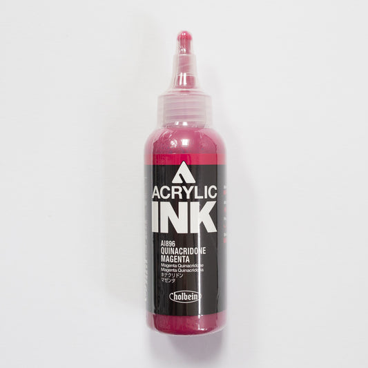 Holbein Acrylic Ink AI896 Quina. Magenta C 100ml