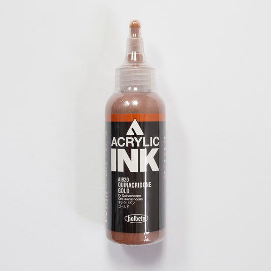 Holbein Acrylic Ink AI920 Quina. Gold D 100ml