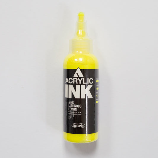 Holbein Acrylic Ink AI987 Luminous Lemon C 100ml