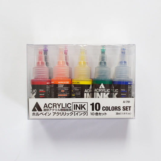 Holbein Acrylic Ink 10 Color Set 30ml