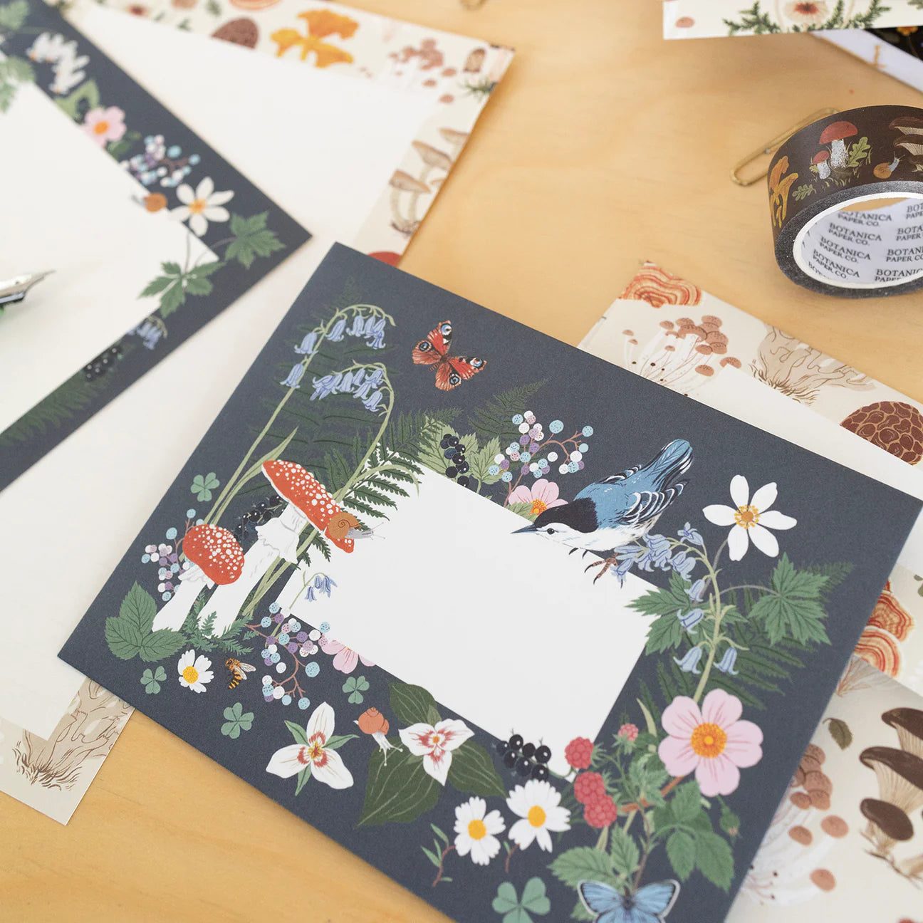 Woodland letter writing set by Botanica Paper co.
