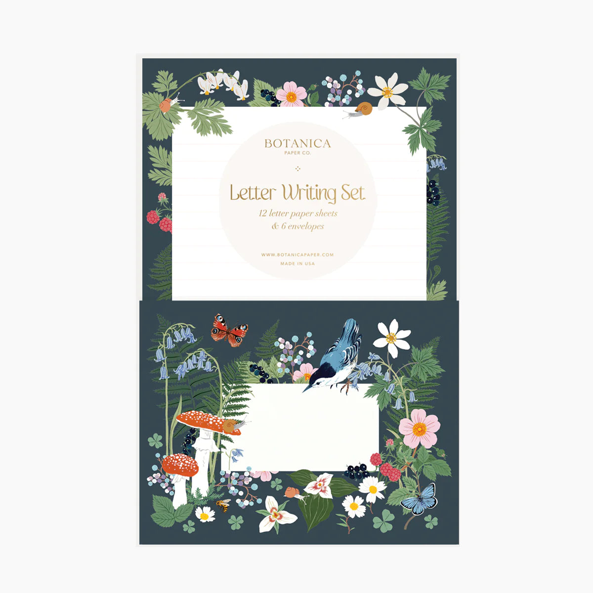 Woodland letter writing set by Botanica Paper co.