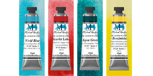 Michael Harding Artist Watercolour 15ml Set 4 Introductory