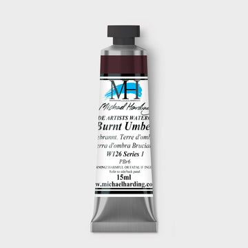 Michael Harding Artist Watercolour 15ml W126 Burnt Umber S1