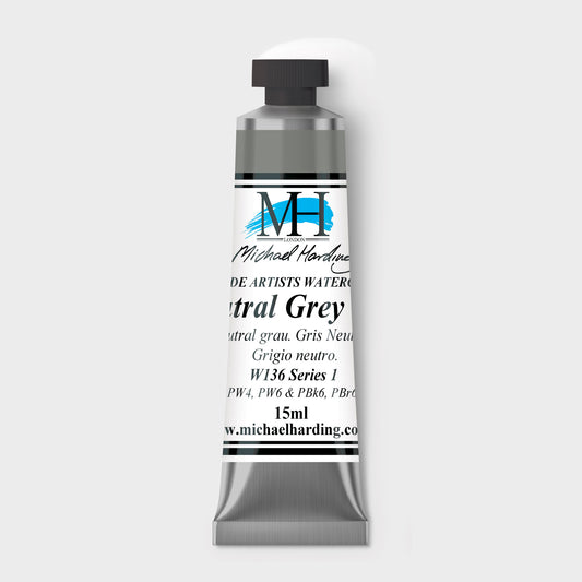 Micheal Harding Artist Watercolour 15ml W136 Neutral Grey (N5) S1