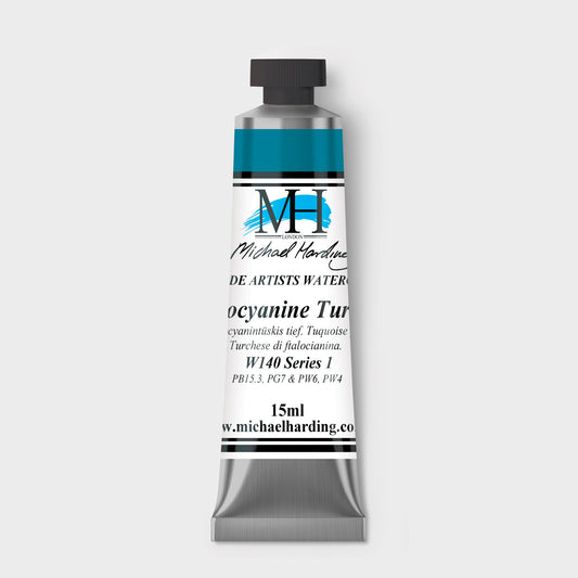 Micheal Harding Artist Watercolour 15ml W140 Phthalocyanine Turquoise S1