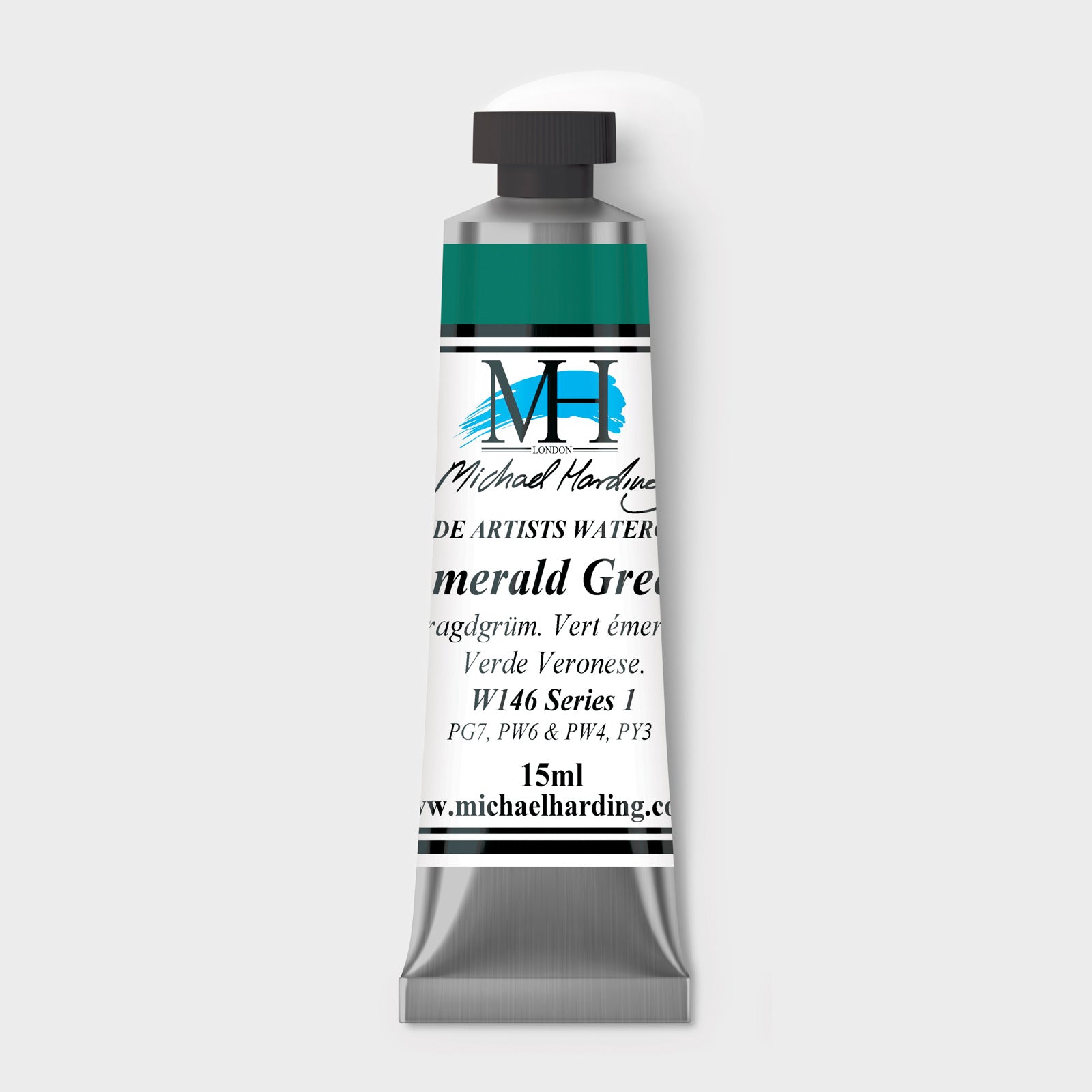 Michael Harding Artist Watercolour 15ml W146 Emerald Green S1 – Splendith