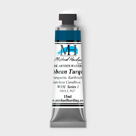 Micheal Harding Artist Watercolour 15ml W151 Caribbean Turquoise S1